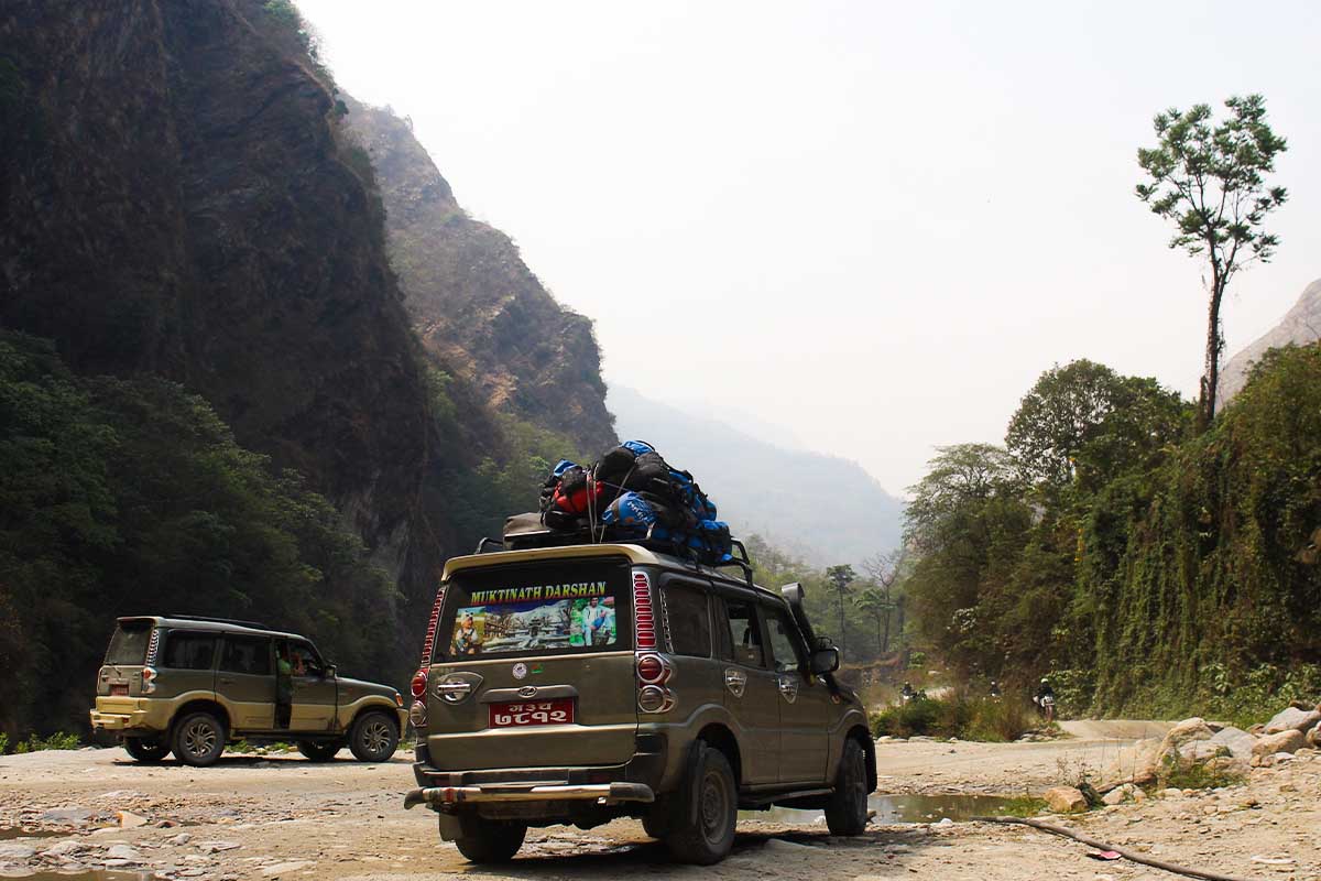 Overland Expedition on a scorpio